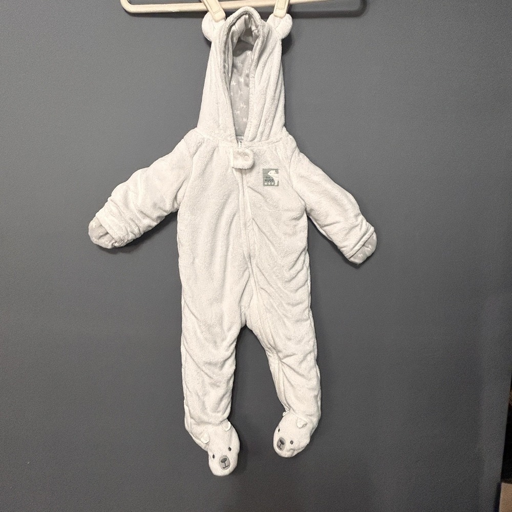 Simple Joys by Carter's Baby Snowsuit Unisex 6-9M White Polar Bear Hooded